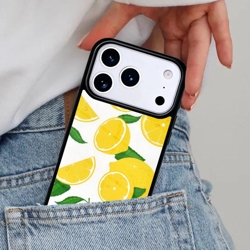 Тропический летний фрукт Лимон мягкий чехол для телефона для iPhone 17ProMax 12 13 14 15 16e 17 Pro Max Plus Air Cover