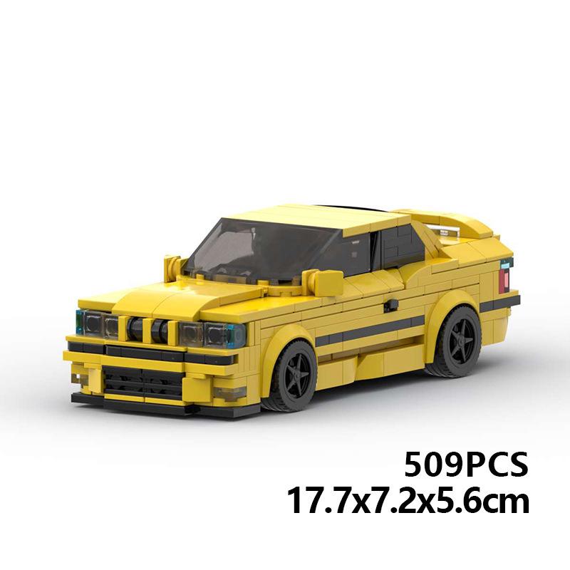 Трансграничный MOC-совместимый Lego BMW M3 E36 Конструктор - Игрушечная модель автомобиля с 8 шипами для мальчиков