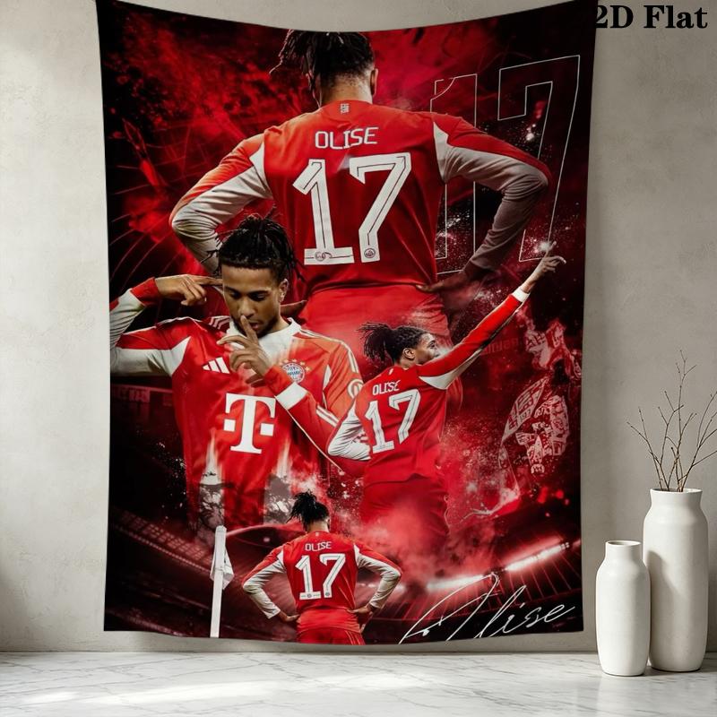 Michael Olise Wall Tapestry Aesthetic Wall Hanging Printed Fabric Blanket Decorative Tapestries for Bedroom Living Room Home Decor