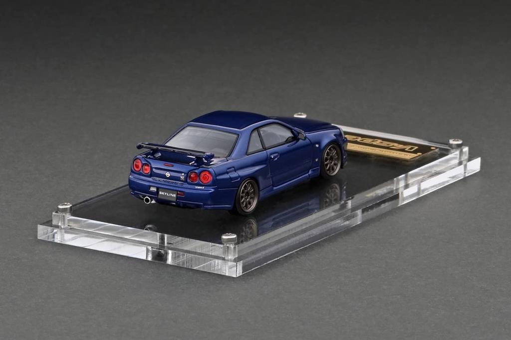 Ignition Model Nissan Skyline II Bayside Blue Finished Product TK.Company 1/64 GT-R V-spec (R34)