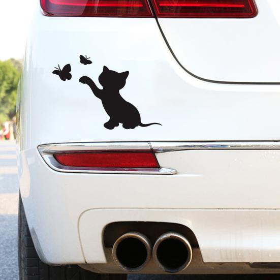 Car Accessories Decal Car Accessoriestoon Design Good Visual Effect Waterproof Funny Cat Butterfly Truck Car Accessories Sticker