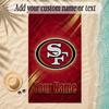 Beach TowelSan Francisco 49ers Custom Name Text Personalized Soft Towel for Beach Pool Indoor Home Decor Gift