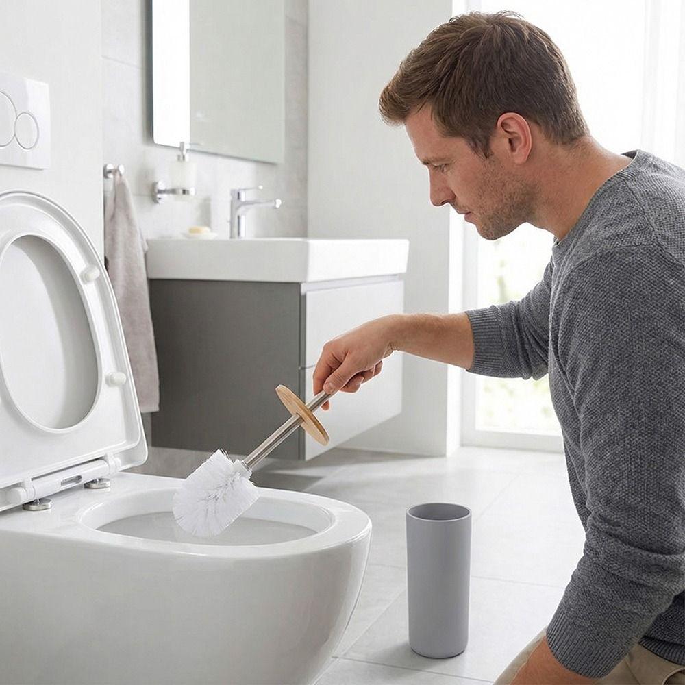 Standing Base Toilet Brush Set Long Handle Toilet Rim Cleaner Brush Bathroom Use