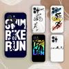 Чехол для телефона с дизайном «Триатлон: Плавание, Велосипед, Бег» для iPhone 17,16,15,14,13,12,11, Pro, X, Xs, Max, Plus Ударопрочный чехол