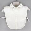 Pearl Detachable Collar Women Crystal Diamond Chiffon Shirt False Fake Collar Women Removable Peto Mujer Chemisier Faux Cols Tie