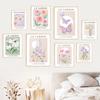 Красочные розы, бабочки, лаванды, настенные художественные постеры, принты, скандинавская картина на холсте, абстрактные картины для декора гостиной