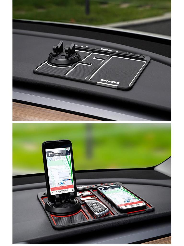 Multifunctional Anti-Slip Car Phone Holder with Concealable Parking Number Plate