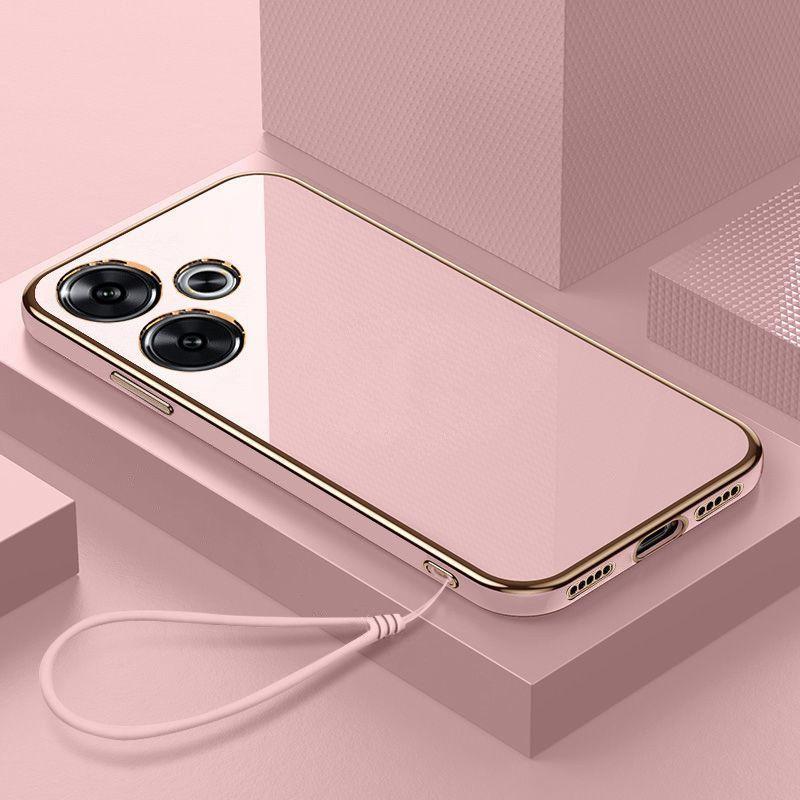 Чехол для Xiaomi Redmi Turbo 3 Чехол для телефона Redmi Turbo3 с прямым гальваническим покрытием, противоударная силиконовая задняя крышка, мягкая