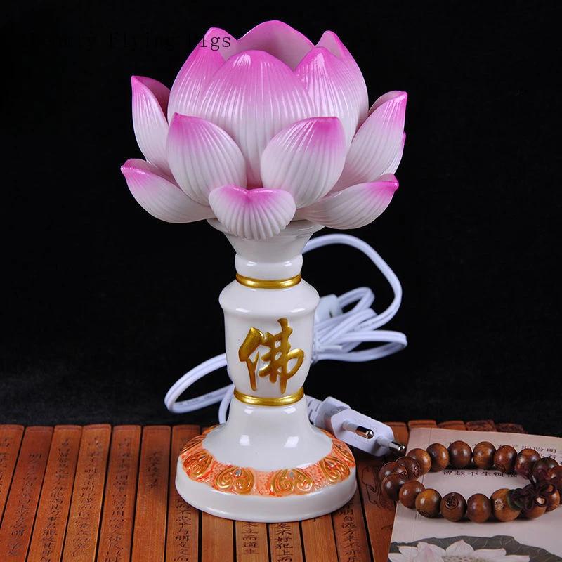 Китайский классический ручной работы керамический подсвечник с имитацией Будды бытовые постоянные свечи буддийские принадлежности 2 шт.