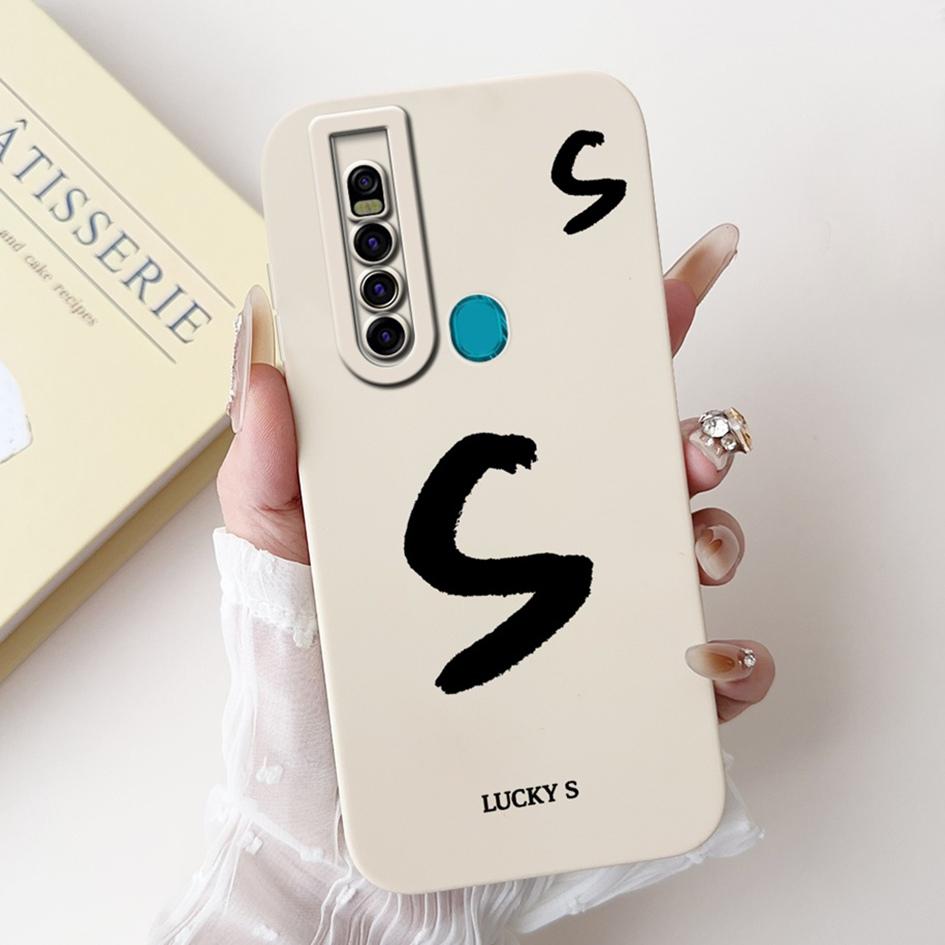 For Tecno Camon 15 Pro Case CD8 Luxury A Z Initial Letters Soft Silicone Bumper For Tecno Camon 15 Premier Camon15 Air CD6 Shell