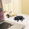 Simulated Dog Model PVC Sleeping Pooping Pug Shiba Figurine Statue Sculpture Home Office Desktop Decoration Ornament Kids Educational Animal Toy