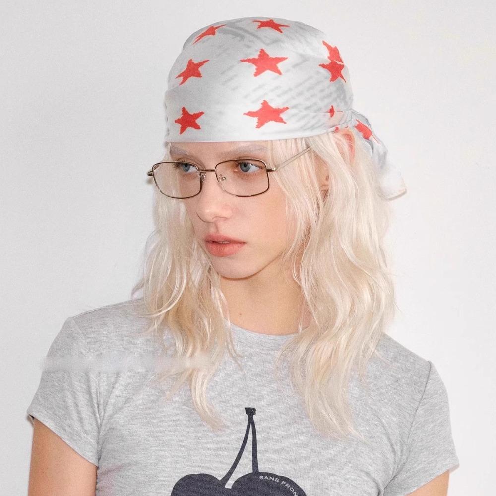 Звездный леопардовый платок-бандана, универсальный, в стиле панк, изысканный тюрбан с принтом Y2k, для отпуска