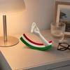 Interactive Table Ornaments 3D Printed Gesture Figurine Ornament with Three-color Striped Base, Funny Nodding Artistic Sculpture Shake Toy for