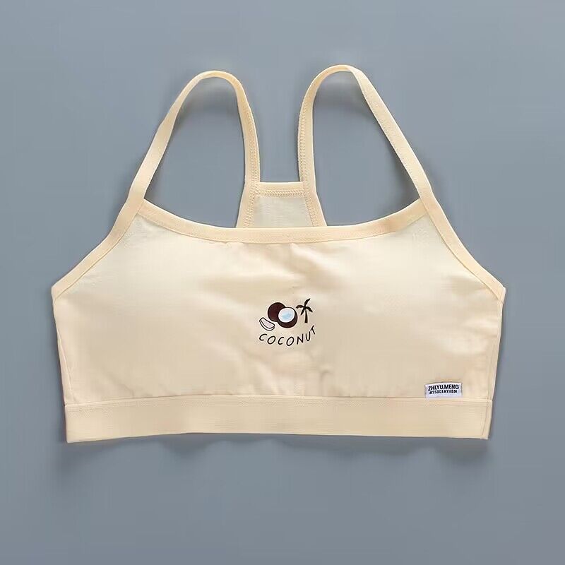 Подростковое нижнее белье для девочек, кружевной беспроводной тренировочный бюстгальтер для девочек 8-14 лет