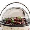 Фруктовая тарелка с крышкой, встроенной ручкой для переноски, легко моется, защитный чехол, поднос для сухофруктов, орехов, закусок и снеков, пылезащитный контейнер для закусок.