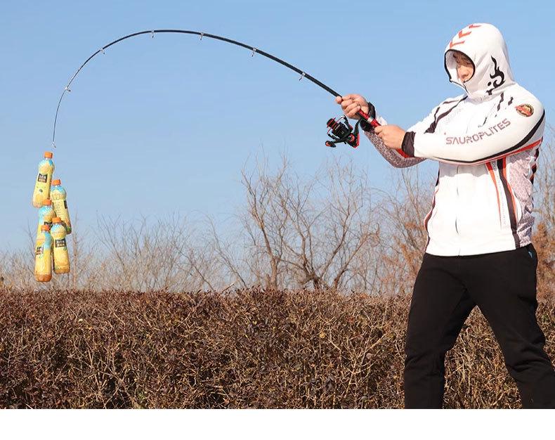 Мини-переносной телескопический набор для морской рыбалки с кастинговым удилищем и приманкой — идеальный вариант для ловли рыбы с высоты птичьего полета.