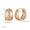 Kinel Vintage Hollow Dangle Earrings For Women Gold Color Glossy Jewelry