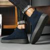 Осень и зима 2025 новые популярные в интернете Douyin популярные мужские ботинки челси мартин кожаные средней высоты мужские туфли на одной педали