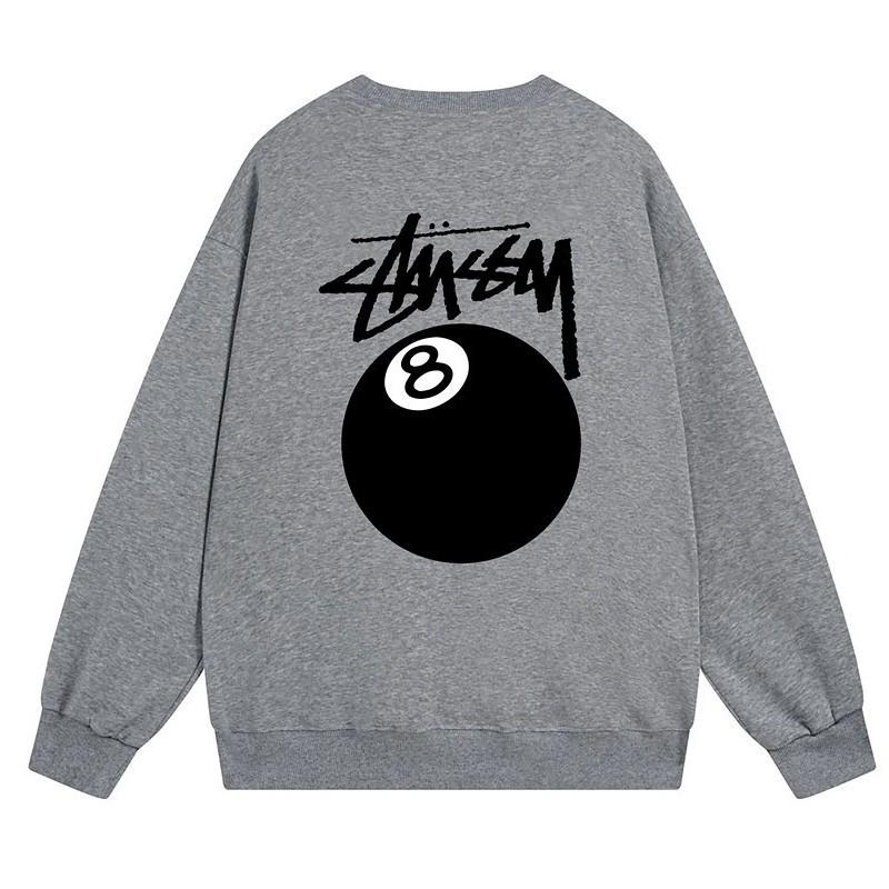Unisex Streetwear Letter Print Fleece Cotton Sweatshirt Loose Fit Round Neck Long Sleeve Winter Daily Wear