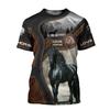 Summer Men's T-Shirt Funny Animal Print Running Horse Pattern Fashion Round Neck Short Sleeve Shirt Street Casual Oversized Top