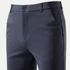 Men's Winter Elastic Thickened Formal Trousers - Velvet-Lined, Straight-Cut, Light Business Casual Pants.
