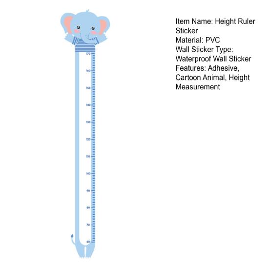 Мультяшная наклейка для измерения роста животных, самоклеящаяся, для спальни, игровой комнаты, детской, детского сада, ростовая линейка для малышей