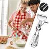 Manual Hand Crank Egg Beaters Stainless Steel Double Heads Egg Whisk Multi-Purpose Time-Saving Food Blender Mixer Kitchen Tool
