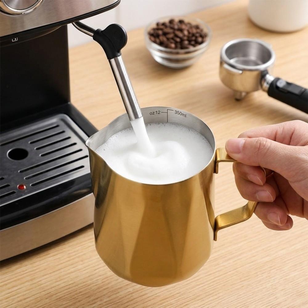 Pointed Spout Milk Pitcher Rustless Steel Measuring Cup Coffee Latte Art Jug Proportion Measuring