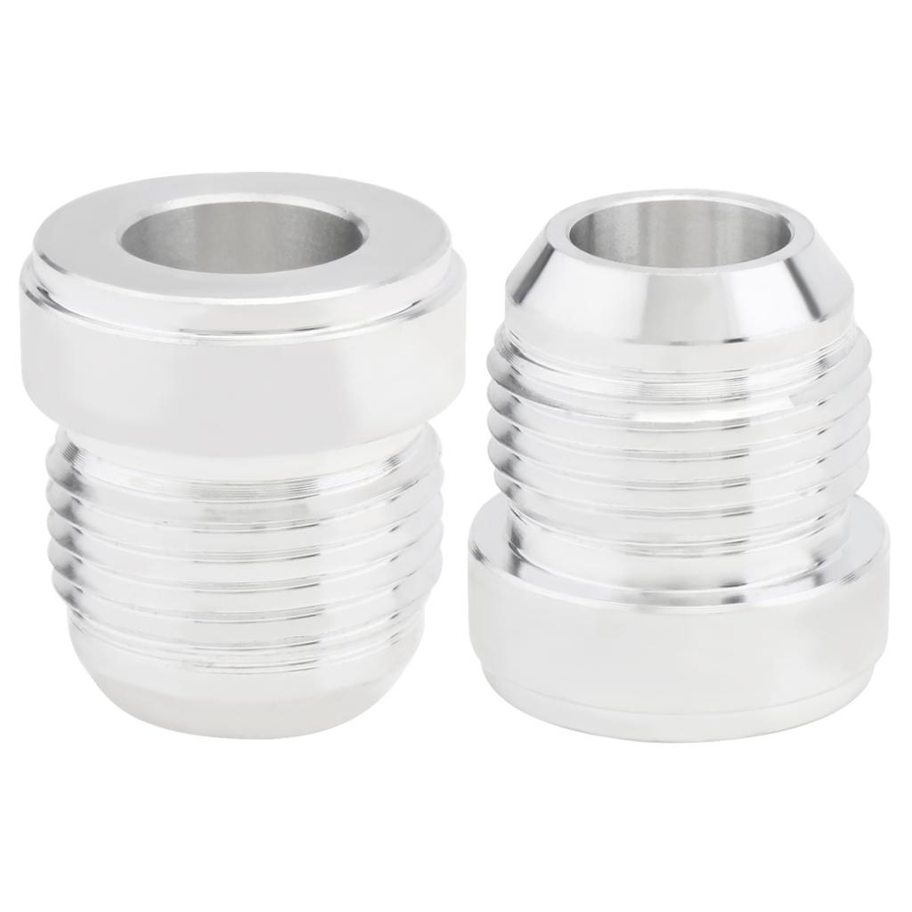 2pcs Aluminum Alloy 12AN Male Weld on Bung Fitting 12AN Male Flare Weldable Fuel Tank Fitting Adapter Connector