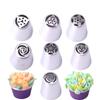 LMETJMA Russian Icing Piping Tips Set Stainless Steel Russian Nozzle Piping Tips With Silicone Pastry Bag JT33