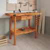 VidaXL Workbench with Drawer and Vices 124x52x83 Cm Solid Acacia Wood 153320