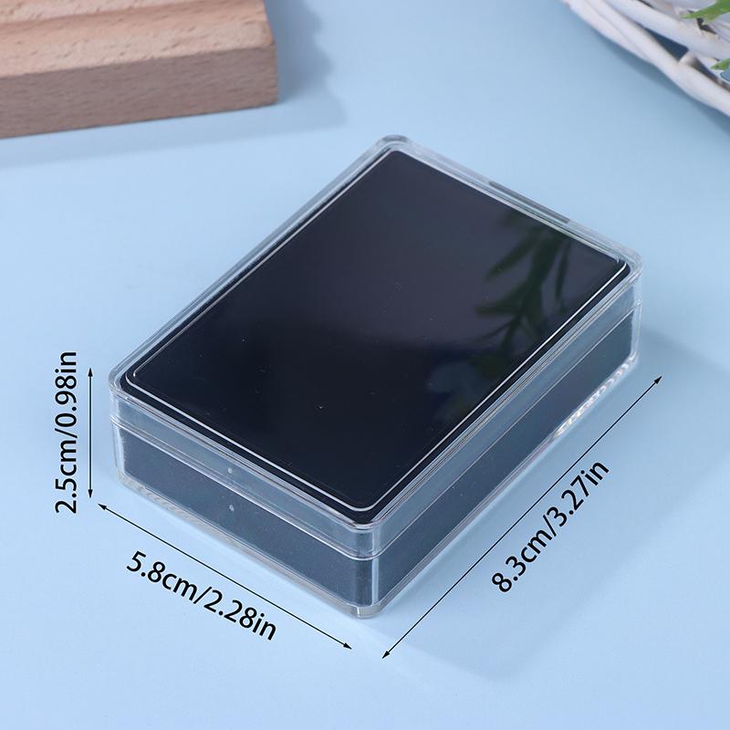 Transparent Diamond Jewelry Display Box With Foam Pad Packaging Box Bare Stone Gem Storage Container Case Glass Beads Organizer