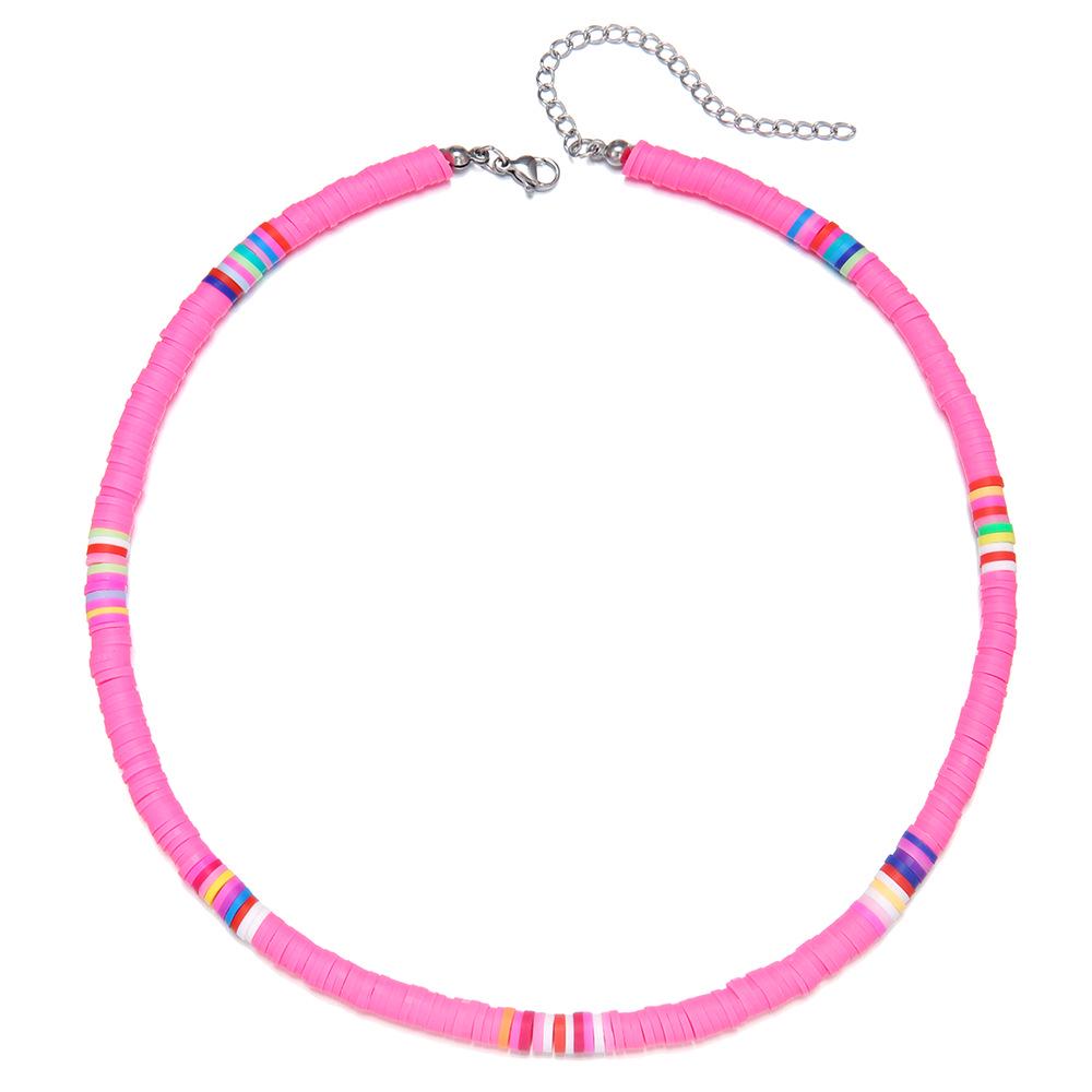 Ожерелье ручной работы из разноцветных бусин - Европейский и американский летний пляжный стиль, цепочка-чокер на ключицу для женщин.