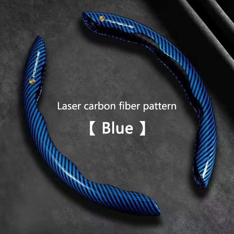 2 шт. Защитный чехол-оболочка на руль автомобиля из углеродного волокна Для Porsche Panamera Cayenne Taycan 911 718 Macan Carrera-GT 928 944
