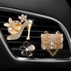 2Pcs Car Aromatherapy Air Vent Clip Luxury Rhinestone High Heel Handbag Automotive Air Freshener Air Outlet Decoration Clamp Car Interior Accessories