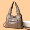 Вместительная сумка из мягкой кожи, модная женская повседневная наплечная сумка-тоут