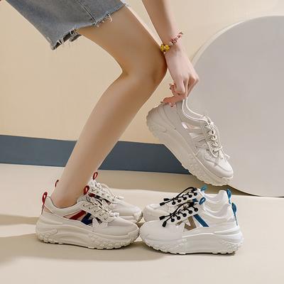 Сетчатые низкие туфли для папы, женские летние новые дышащие студенческие спортивные туфли для увеличения роста, для отдыха