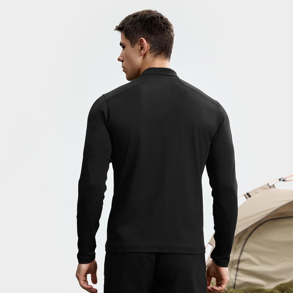Fila Фитнес Мода Простой Повседневный Спорт Однотонный Универсальный Удобный Трикотажный Лонгслив Мужские Топы A11M531201FBK