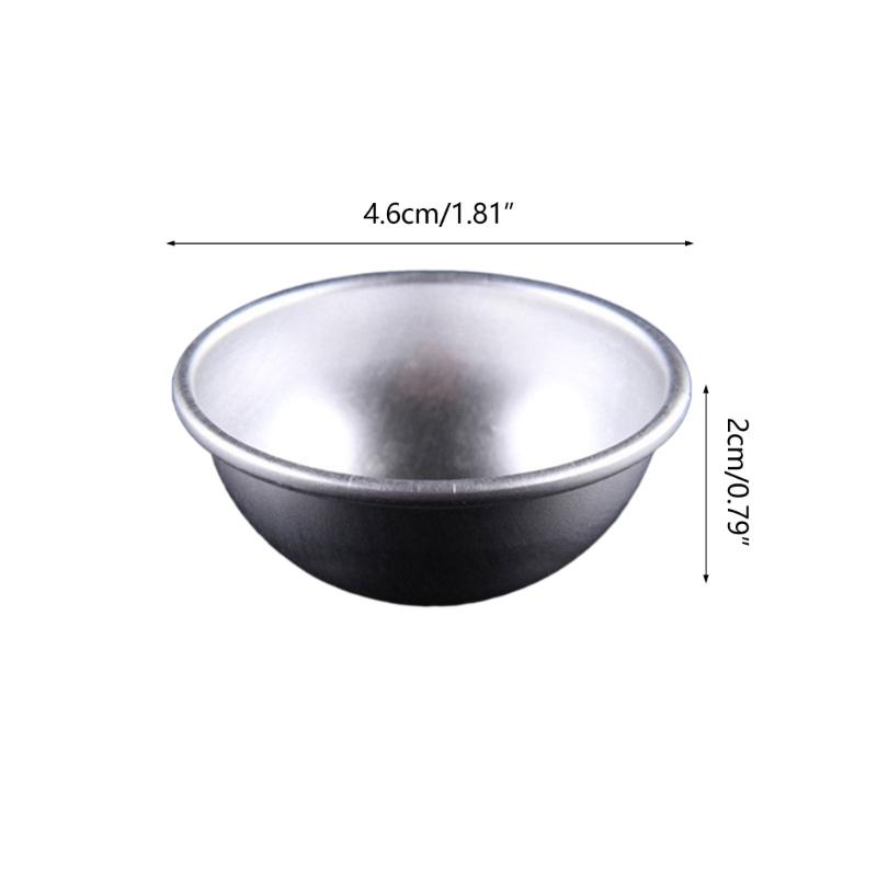 10PCS Round Cake Molds Dessert Molds Cake Pans AluminumAlloy Material Dessert Supplies Semicircle Cake Molds for Cake