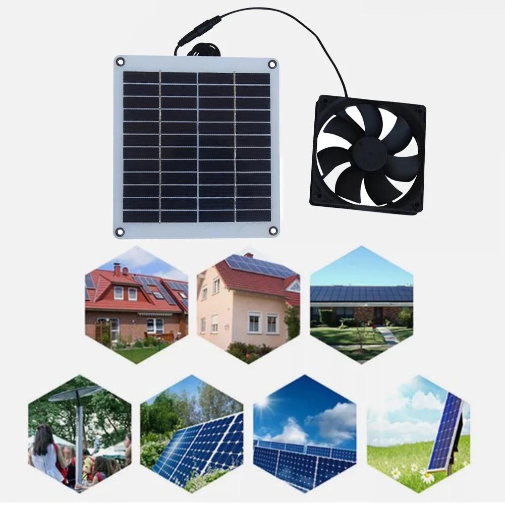 Солнечная панель вытяжной вентилятор вытяжной вентилятор циркуляционный вентилятор 5 Вт 12 В мини-вентилятор для собак курятник теплица воздушный поток вентилятор