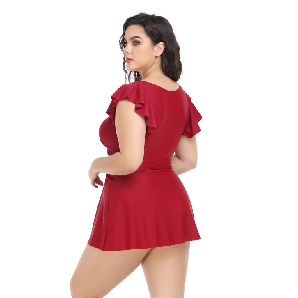 Женский купальник большого размера, новая мода, сексуальные бикини из двух частей, купальники больших размеров, пляжное платье