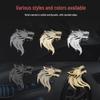Wolf Head Metal Car Badge: Customizable Wolf Logo Sticker for Your Vehicle