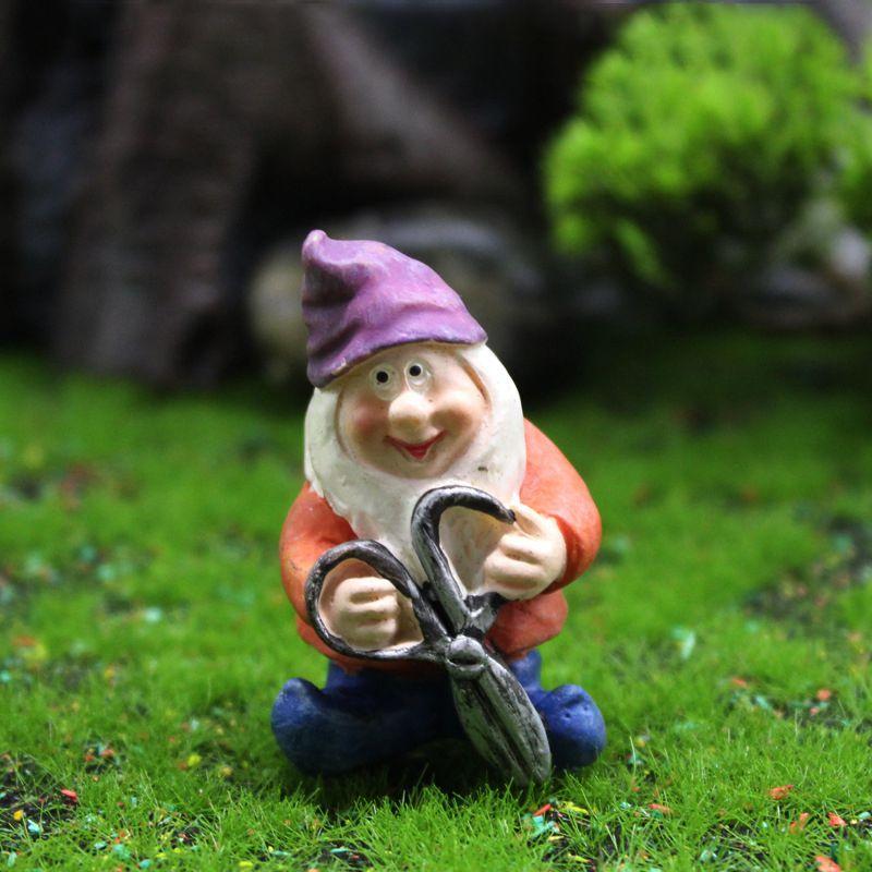 Очаровательные 7 шт. Мини-статуэтки гномов, идеально подходящие для красочного гномьего ландшафта и украшения сада