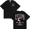 Модные Hip Hop Футболки RFUTTURA 20 Графическая Футболка Темно-серый Принт Хлопок Короткий Рукав Тини Виолетта Уличная Одежда Топ Унисекс