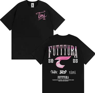 Модные Hip Hop Футболки RFUTTURA 20 Графическая Футболка Темно-серый Принт Хлопок Короткий Рукав Тини Виолетта Уличная Одежда Топ Унисекс