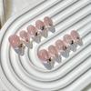 Ручная работа Кошачий глаз Французский маникюр - Средне-длинные Арт-патчи с Супер Вспышкой и Отбеливающим Эффектом