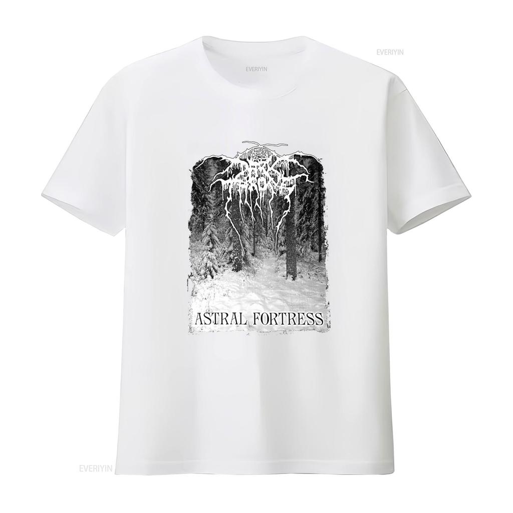 DARKTHRONE Астральная Крепость Лес Футболка Уникальный Дизайн Зимней Сцены для Мужской Моды винтажная стирка Дышащая Слегка Мягкая