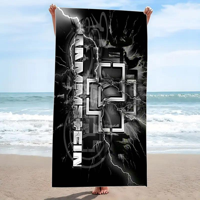 German-language band Print Beach Towel, Large Soft Quick Dry Towel for Beach Camping Swimming