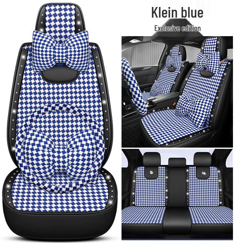 XMS Diamond Pattern 9D Car Seat Cushion, All-Season High-End Fabric, New Model Seat Cover