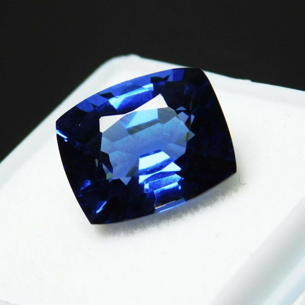 Natural Blue Tanzanite Loose Gemstone Cushion Cut 8.00 ct for Jewelry Making and Gem Collections